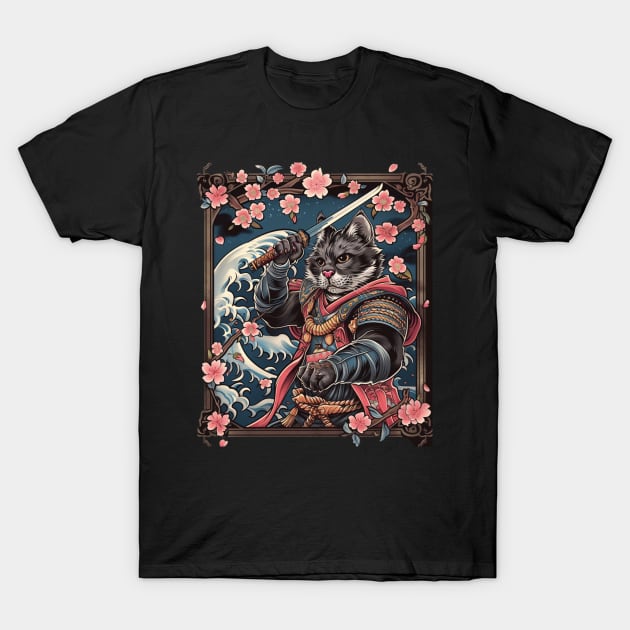 Cat Ninja Mastery Purr-fect Guardian T-Shirt by Tosik Art1